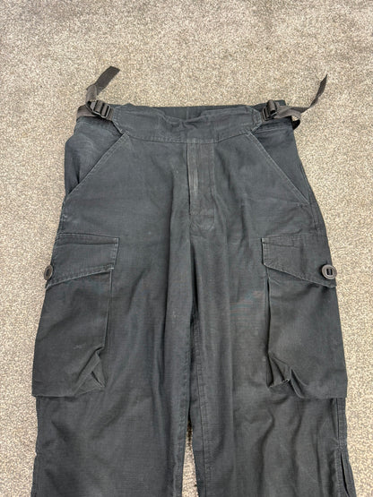 Ex Police Arktis Black Combat Cargo Trousers 32" Ripstop Dog Handler