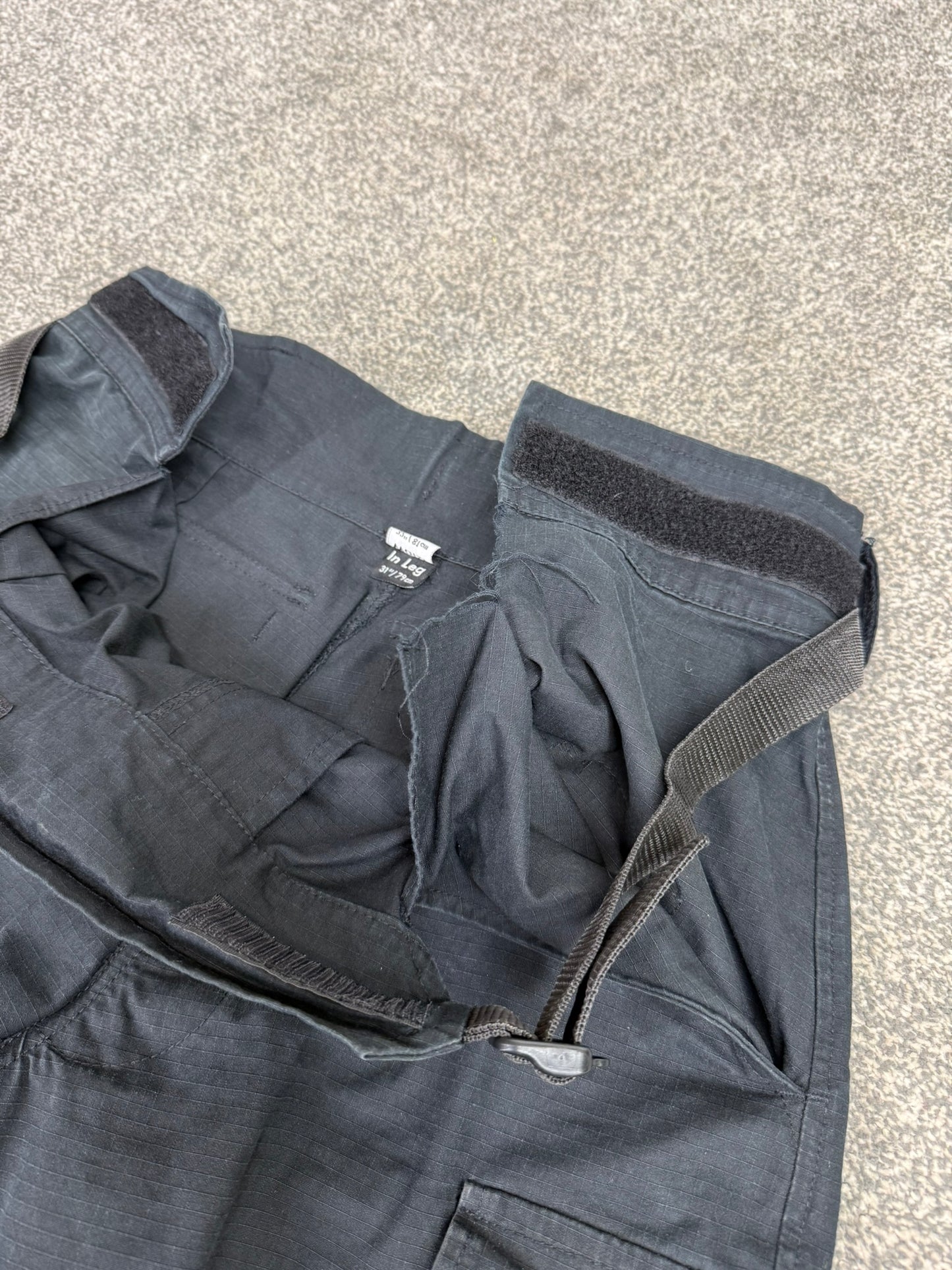 Ex Police Arktis Black Combat Cargo Trousers 32" Ripstop Dog Handler
