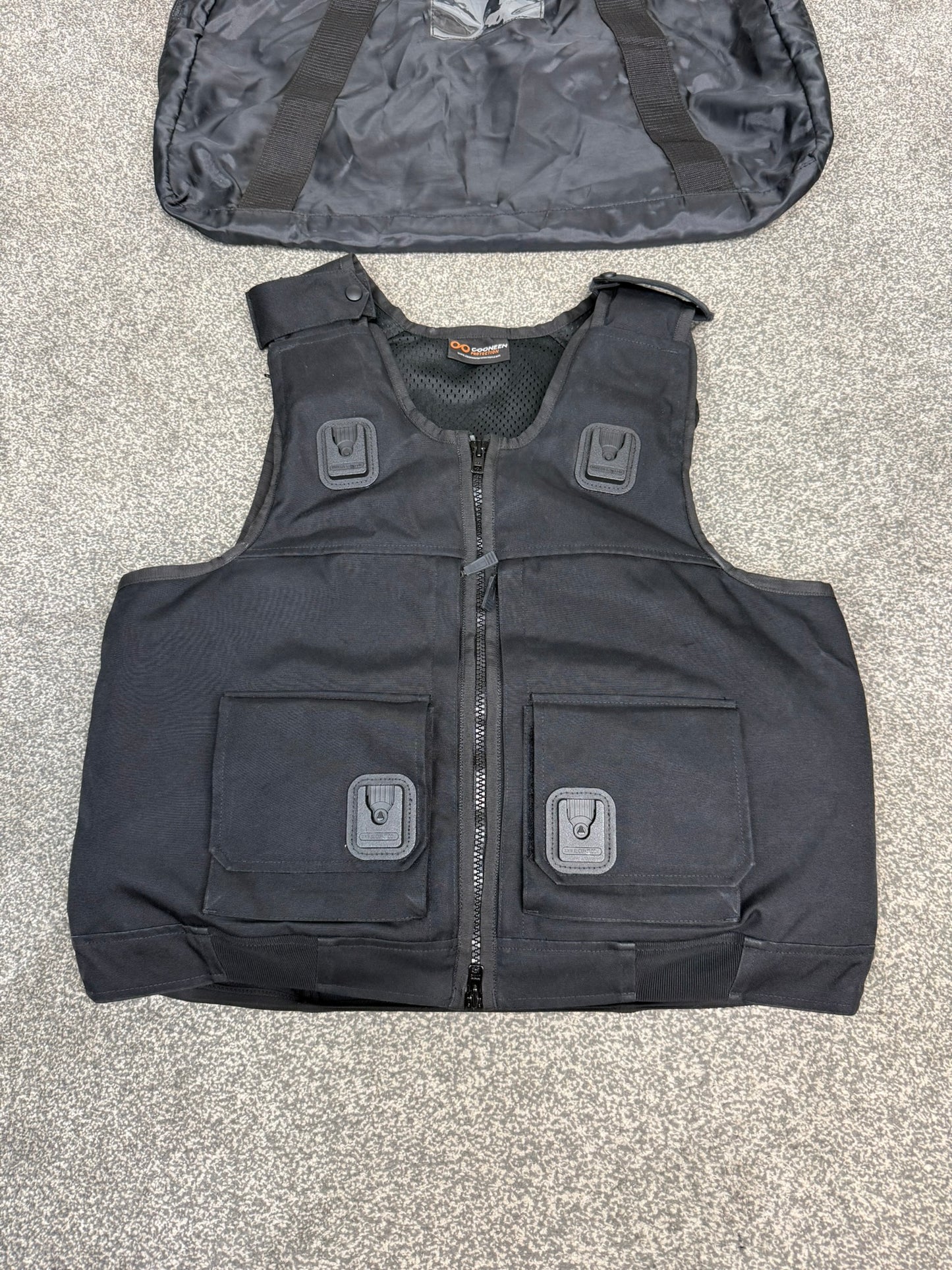 Ex Police Cooneen Body Armour Vest & Bag X LRG Anti Stab & Ballistic HG1A & KR1