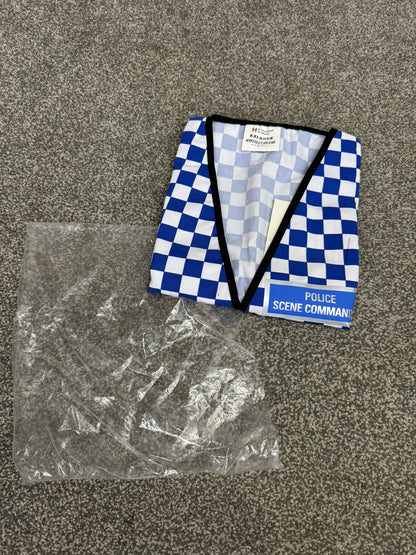 Ex Police Scene Commander White Vest Tabard XXL Film TV Collector Display