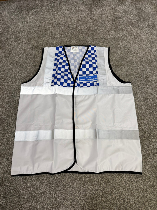 Ex Police Scene Commander White Vest Tabard XXL Film TV Collector Display