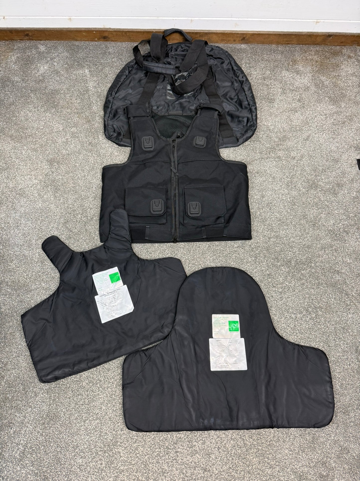 Ex Police Cooneen Body Armour Vest & Bag X LRG Anti Stab & Ballistic HG1A & KR1