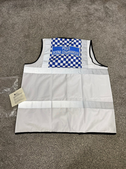 Ex Police Scene Commander White Vest Tabard XXL Film TV Collector Display