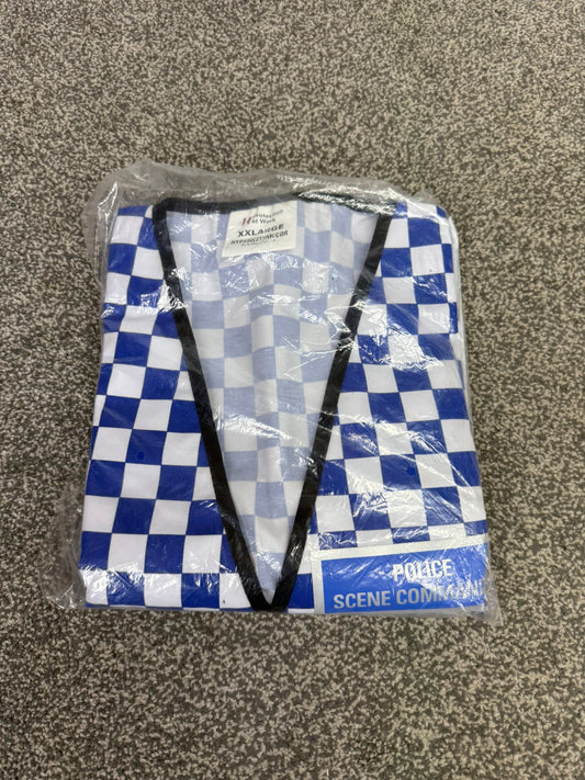 Ex Police Scene Commander White Vest Tabard XXL Film TV Collector Display