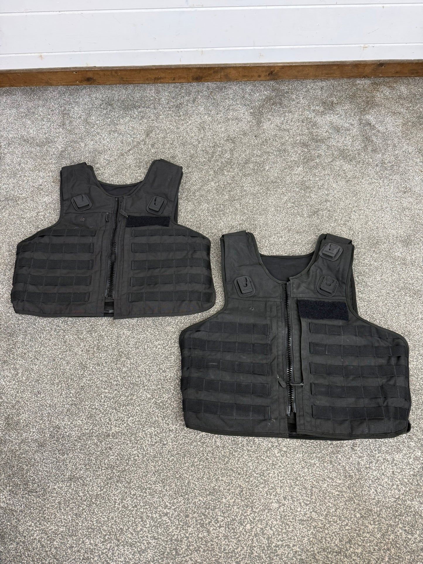 2x Ex Police Mehler MOLLE Body Armour Stab Vest Cover Black Security Airsoft