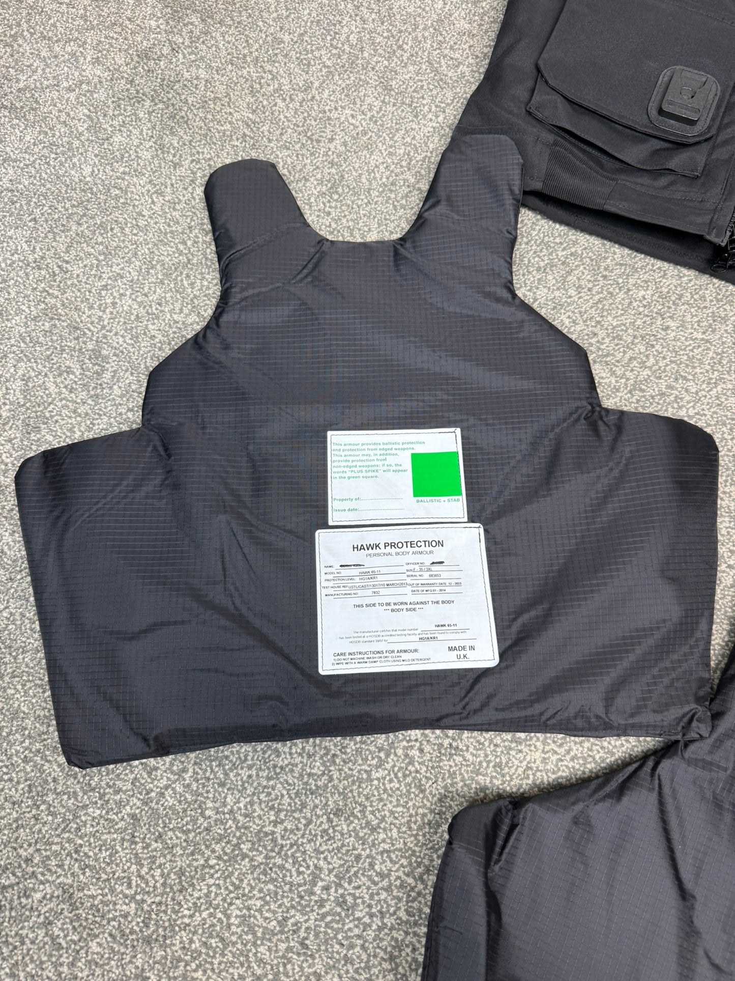 Ex Police Cooneen Body Armour Female Vest Anti Stab & Ballistic HG1A & KR1 - MEDIUM