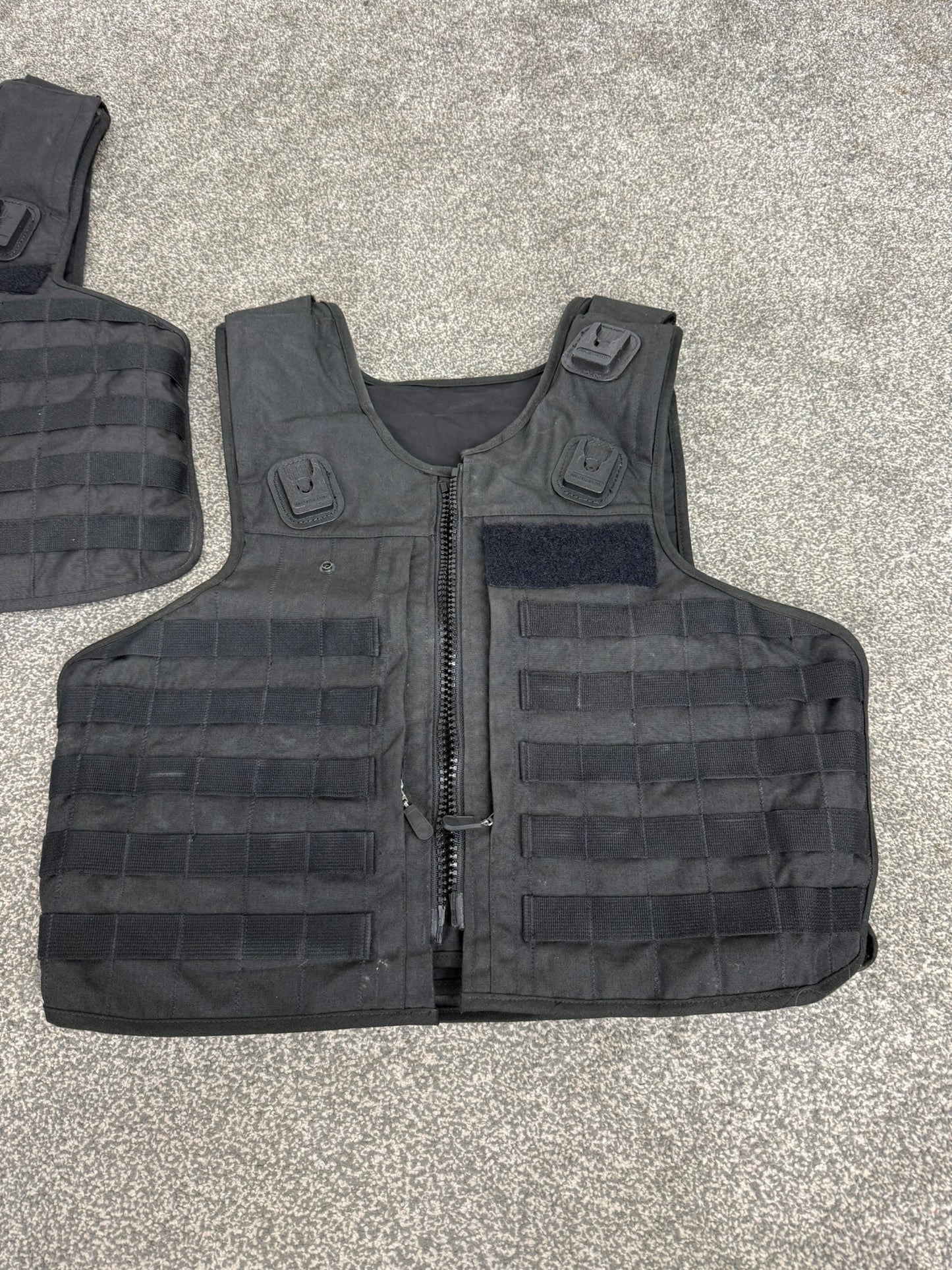 2x Ex Police Mehler MOLLE Body Armour Stab Vest Cover Black Security Airsoft
