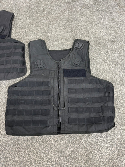 2x Ex Police Mehler MOLLE Body Armour Stab Vest Cover Black Security Airsoft