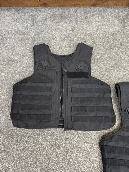 2x Ex Police Mehler MOLLE Body Armour Stab Vest Cover Black Security Airsoft