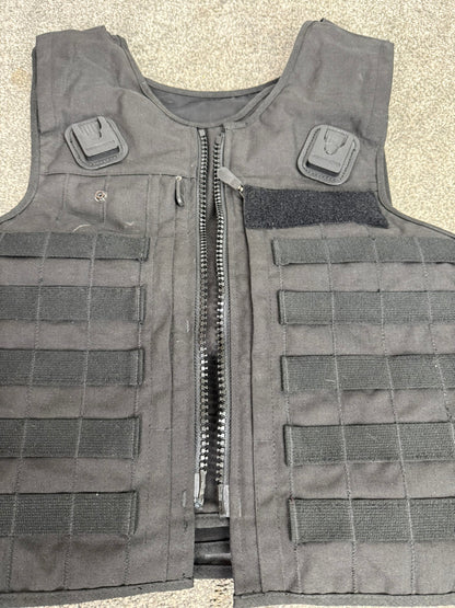 2x Ex Police Mehler MOLLE Body Armour Stab Vest Cover Black Security Airsoft