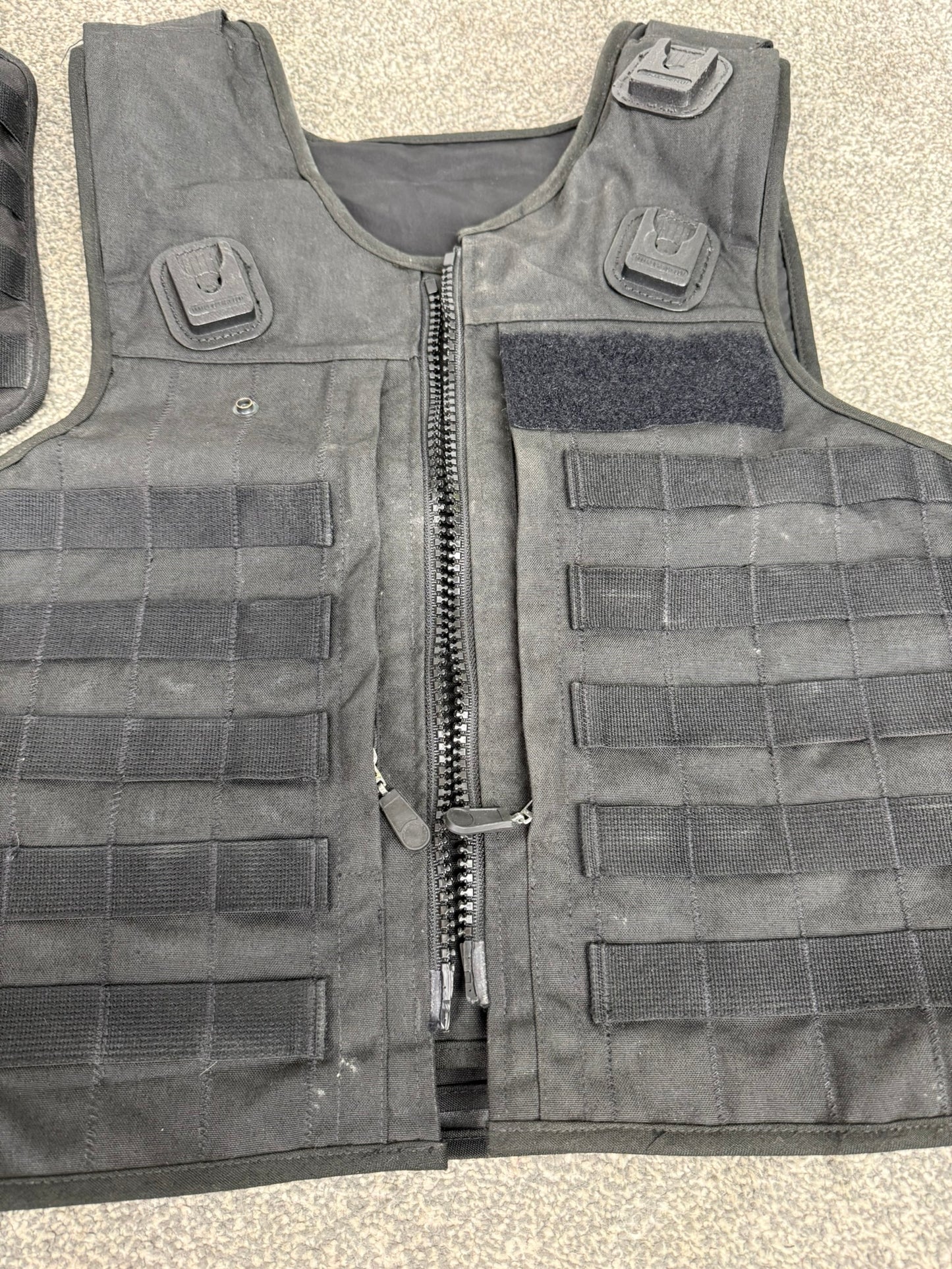 2x Ex Police Mehler MOLLE Body Armour Stab Vest Cover Black Security Airsoft