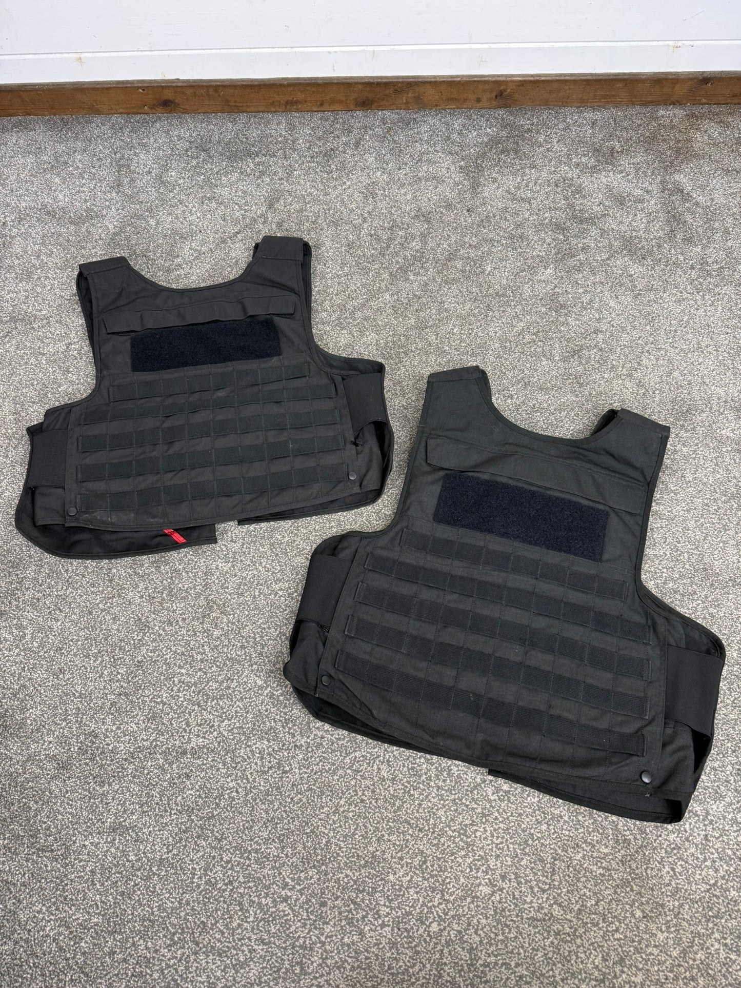 2x Ex Police Mehler MOLLE Body Armour Stab Vest Cover Black Security Airsoft