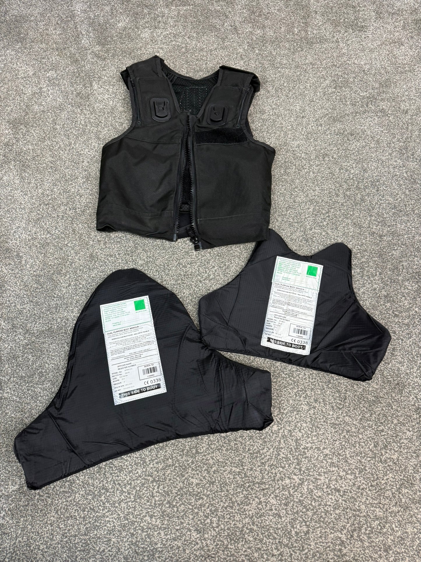 Ex Police Safariland Body Armour Stab Vest Anti Stab & Ballistic HG1A & KR1 - X SMALL