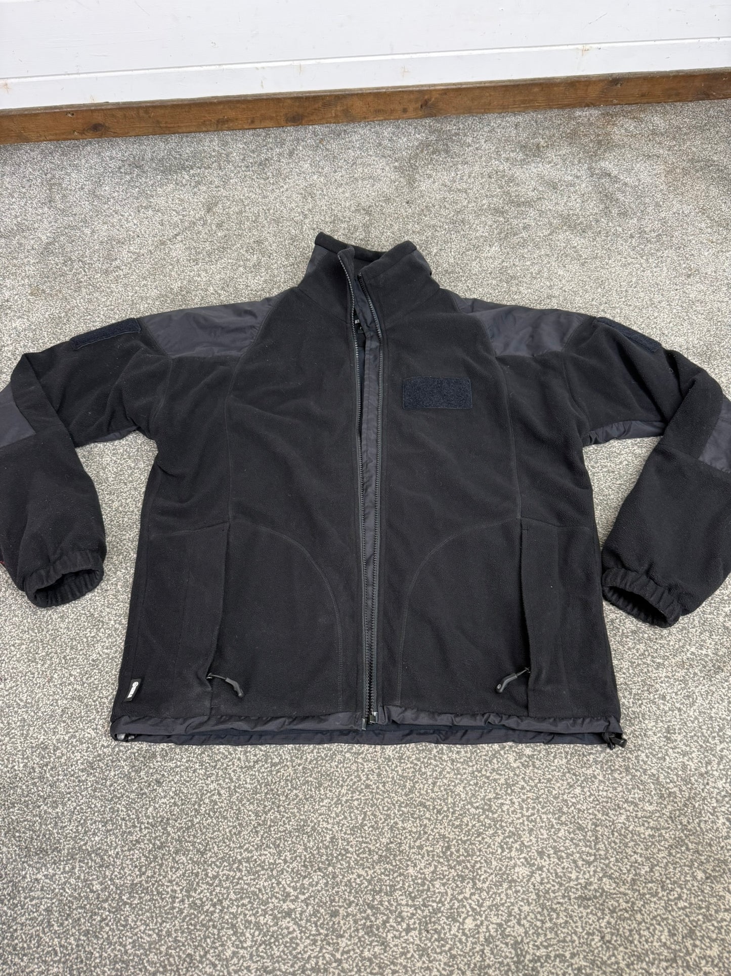 Keela Genesis Black Fleece Waterproof Windproof Jacket Ex Police Security (Zipper Missing)