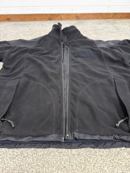 Keela Genesis Black Fleece Waterproof Windproof Jacket Ex Police Security (Zipper Missing)