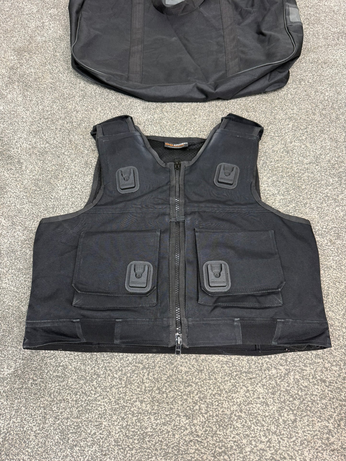 Ex Police Cooneen Body Armour Vest & Bag X LRG Anti Stab & Ballistic HG1A & KR1 Security Patrol