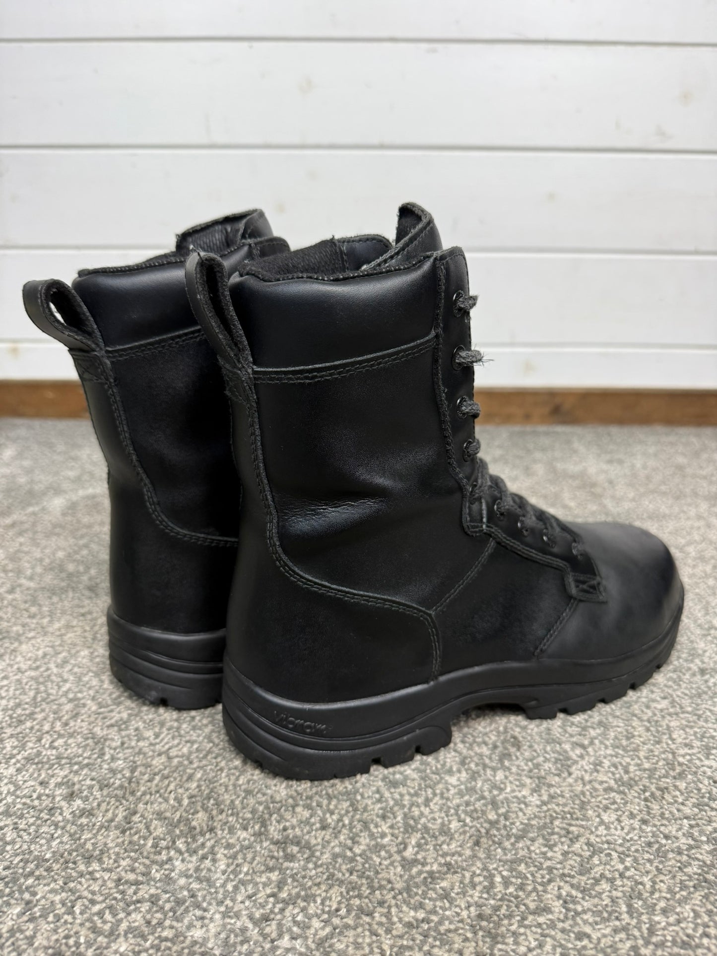 Magnum Elite Shield Met Black Leather Combat Boots UK 8 Ex Police Security Work