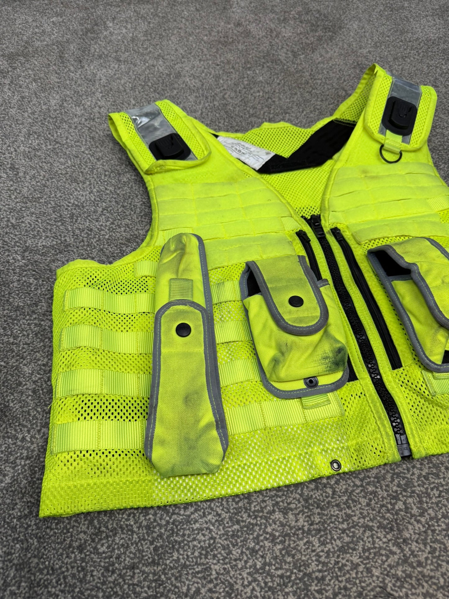 Safariland Hi-Vis MOLLE Vest & Pouches Tactical Utility Security Vest Ex Police - XXL