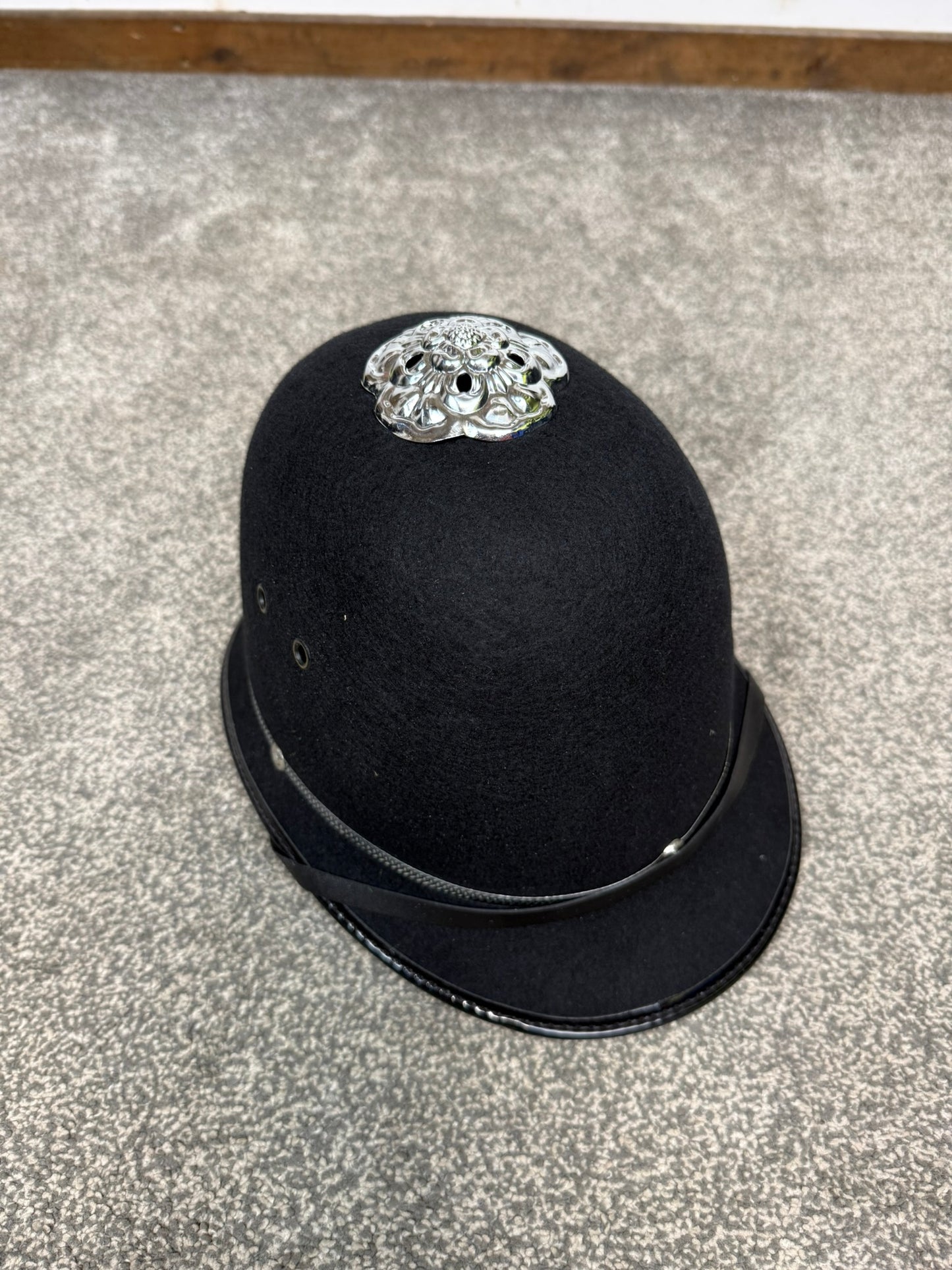 Ex Police Bobby Custodian Helmet Rose Top 58cm Fancy Dress Display