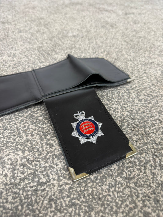 Obsolete Ex Essex Police Tri-Fold Warrant Holder Wallet Enamel Badge Collectible Display