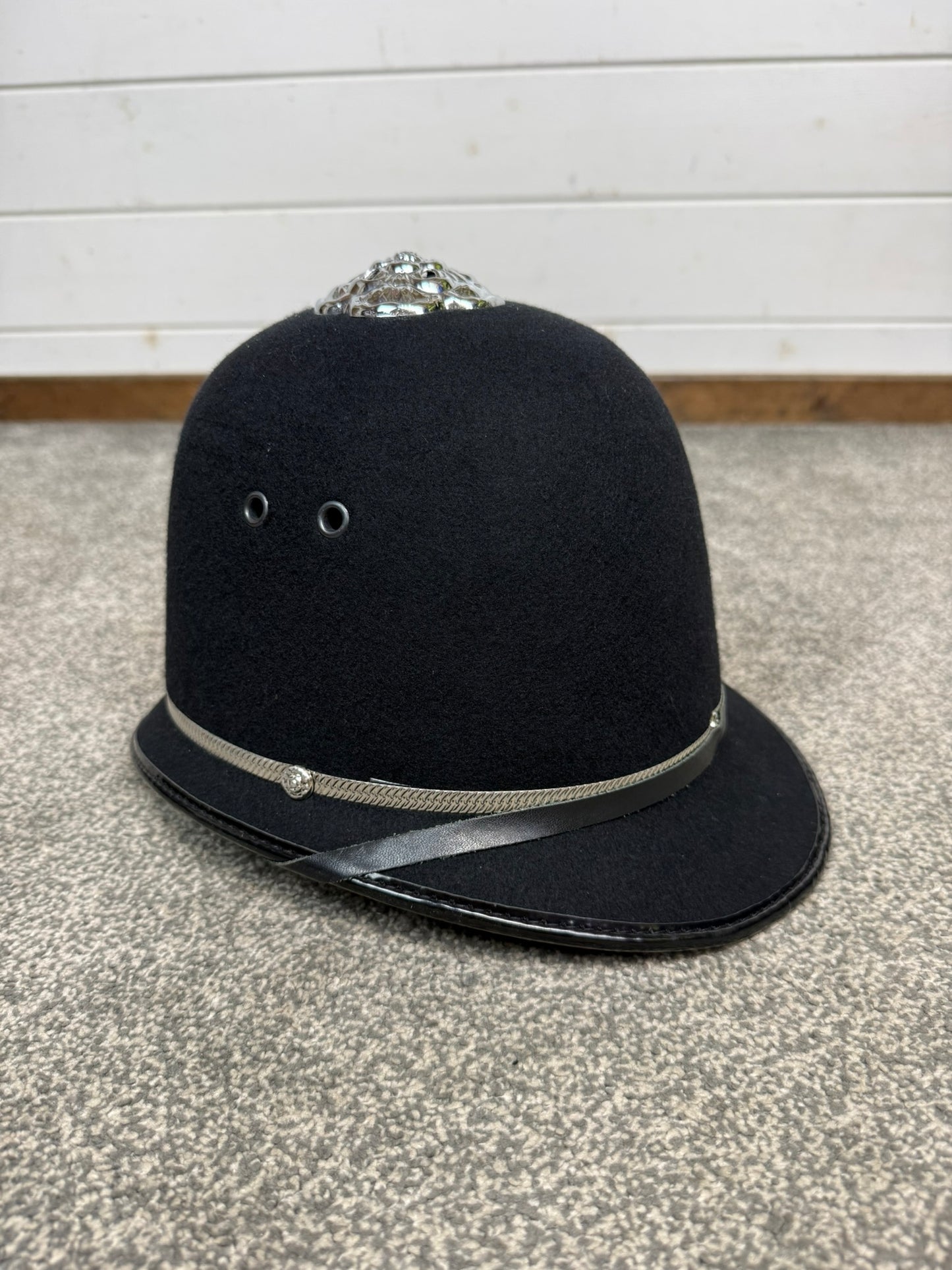 Ex Police Bobby Custodian Helmet Rose Top 58cm Fancy Dress Display