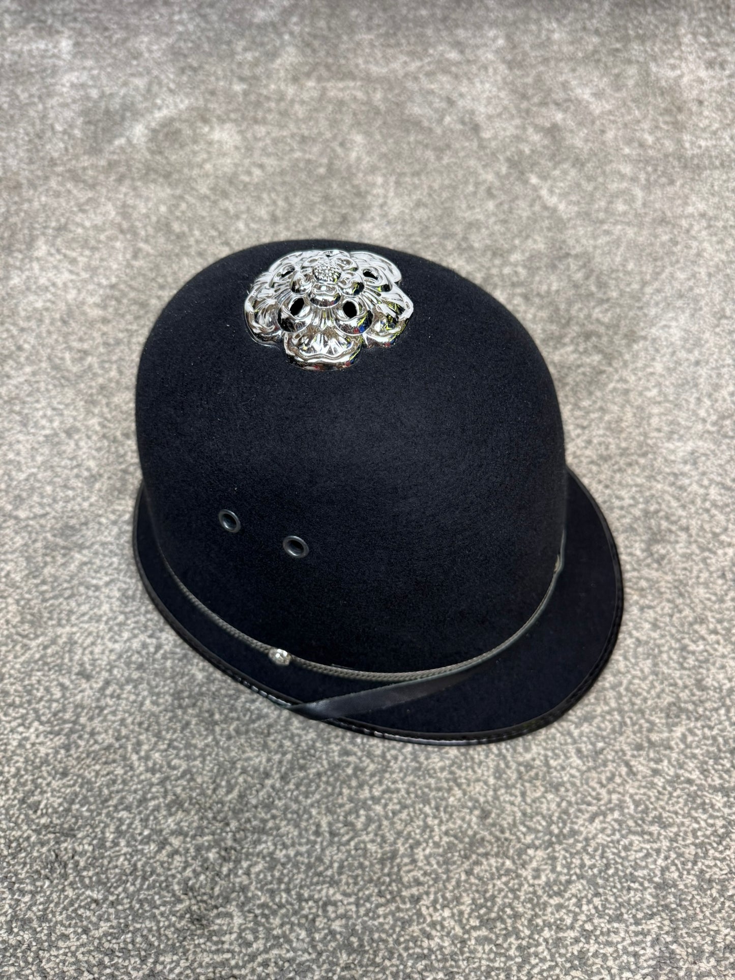 Ex Police Bobby Custodian Helmet Rose Top 58cm Fancy Dress Display