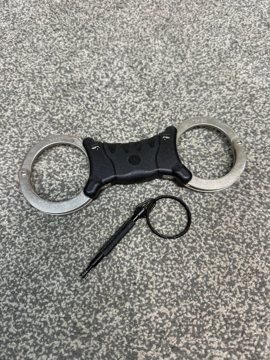 Ex Police TCH 840 Handcuffs Rigid Cuffs With Key & Serial Security Collector