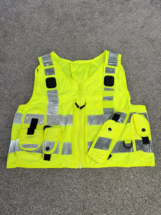 5x Ex Police Hi Vis Utility Tac Vest JOB LOT Model 774 Patrol SIA Security - X SMALL