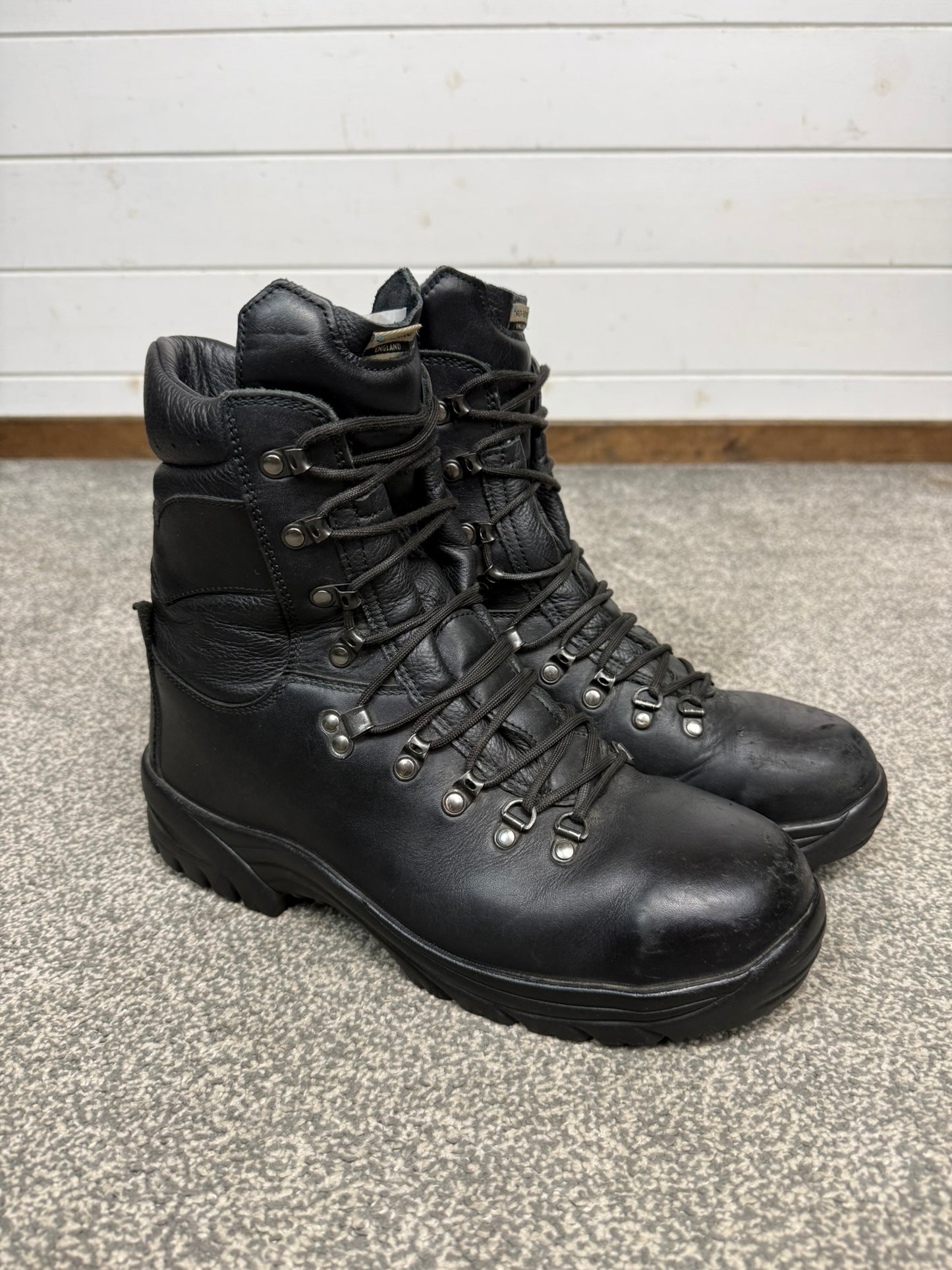 Altberg Peacekeeper P3 VS Black Leather Safety Combat Boots Size UK 10