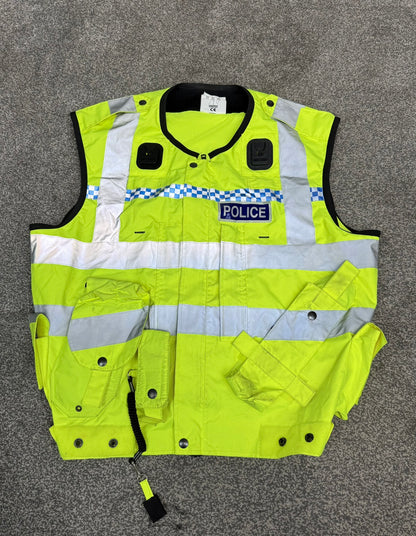 Ex Police Hi Vis Utility Tactical Vest BADGED Gilet Yaffy 232 VGC - LARGE