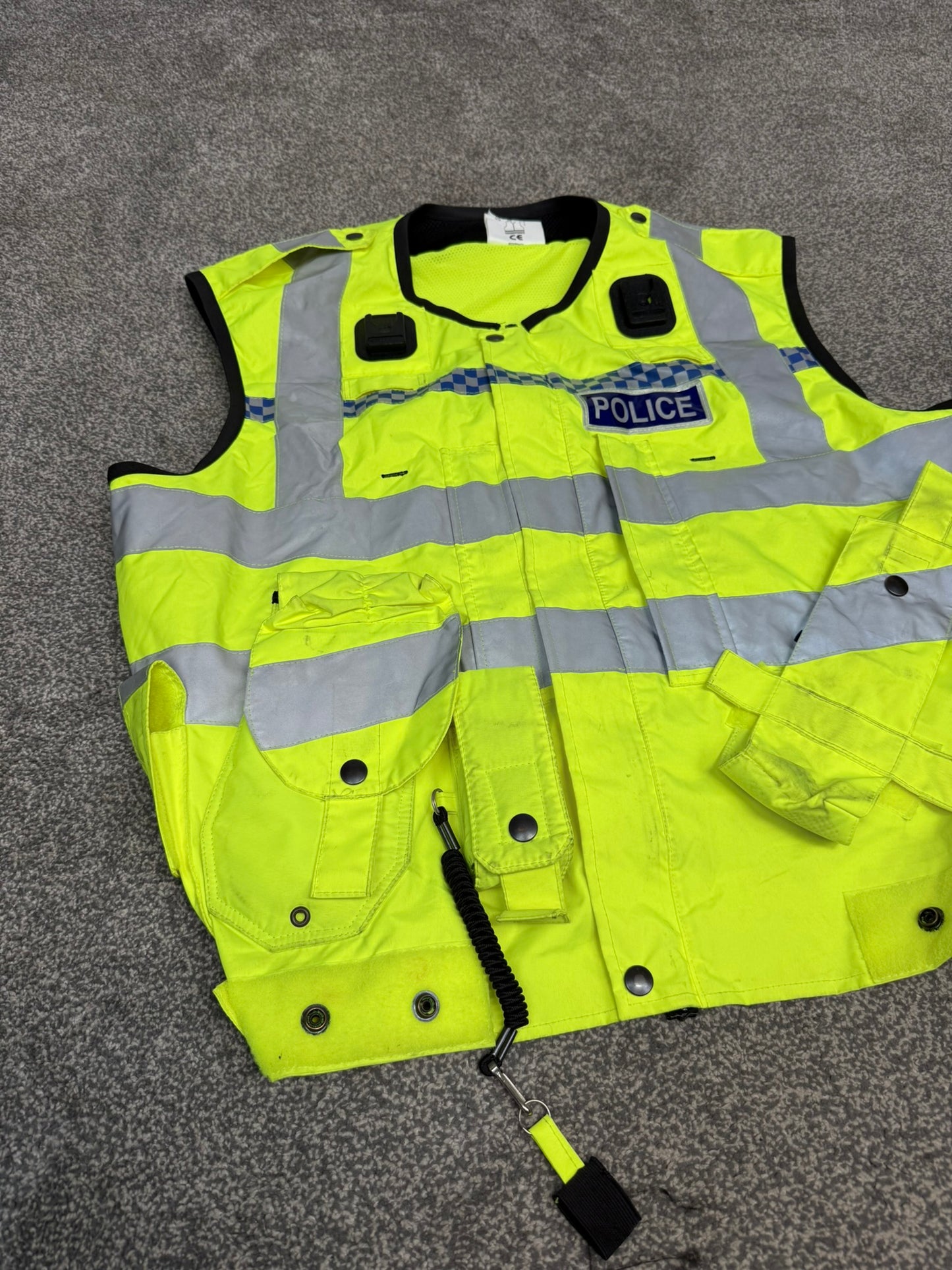 Ex Police Hi Vis Utility Tactical Vest BADGED Gilet Yaffy 232 VGC - LARGE