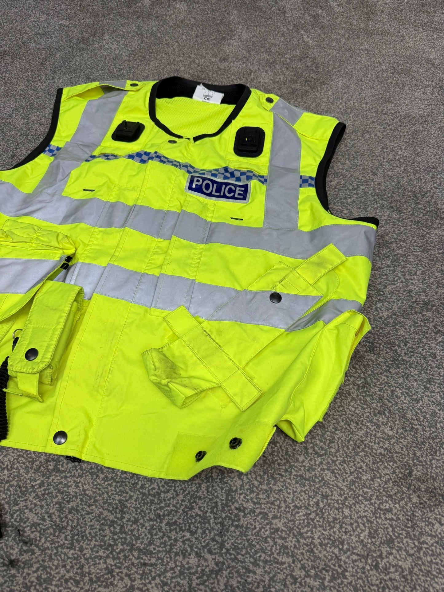 Ex Police Hi Vis Utility Tactical Vest BADGED Gilet Yaffy 232 VGC - LARGE