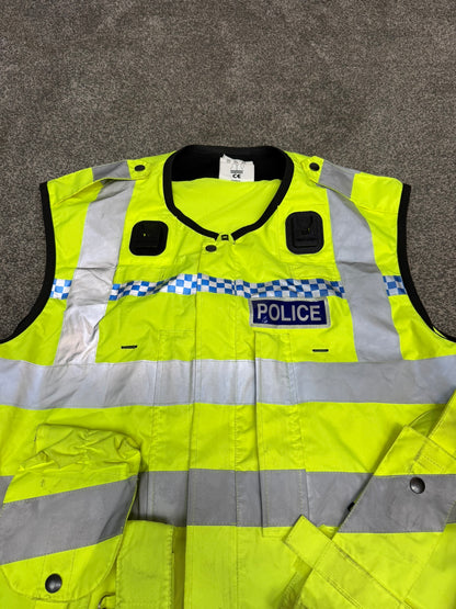 Ex Police Hi Vis Utility Tactical Vest BADGED Gilet Yaffy 232 VGC - LARGE
