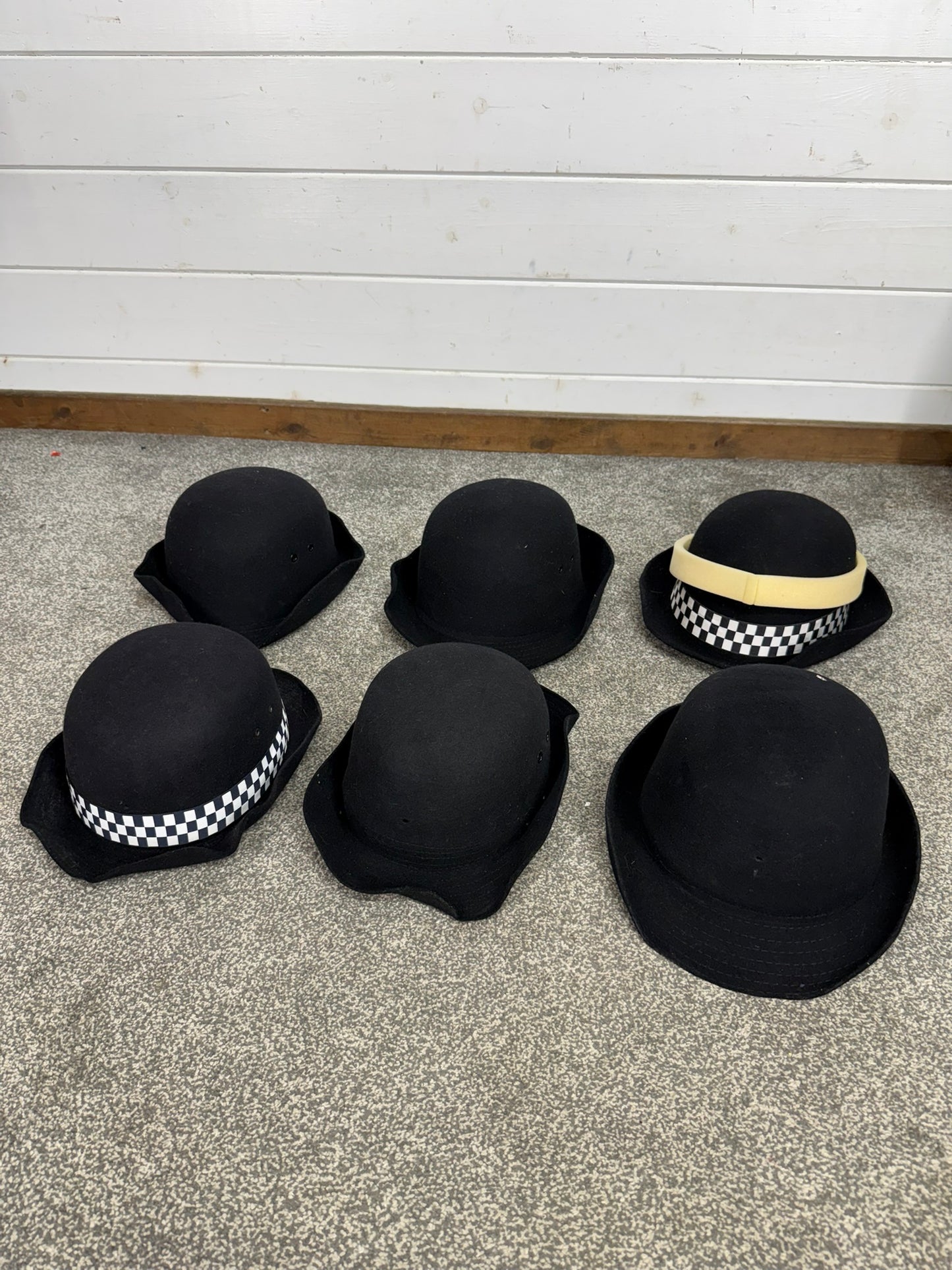 6x Ex Police Bowler Hat Job Lot Fancy Dress Theatre Display