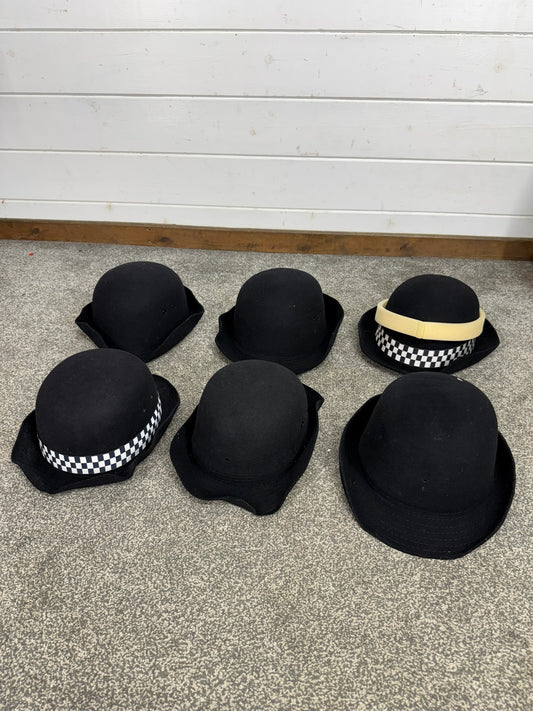 6x Ex Police Bowler Hat Job Lot Fancy Dress Theatre Display
