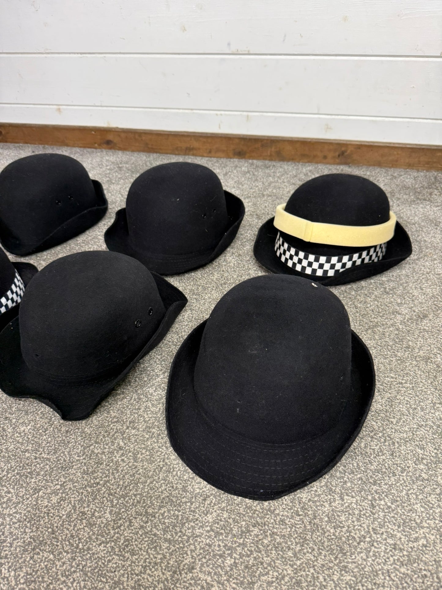 6x Ex Police Bowler Hat Job Lot Fancy Dress Theatre Display