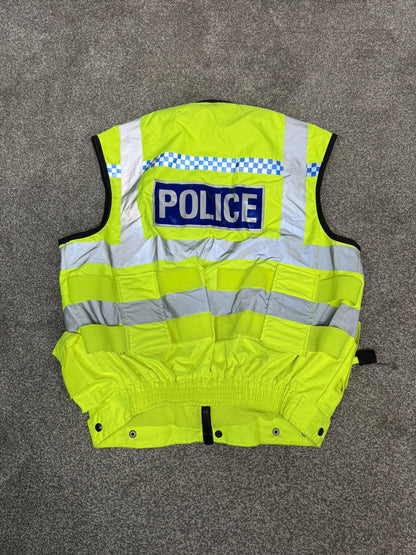 Ex Police Hi Vis Utility Tactical Vest BADGED Gilet Yaffy 232 VGC - LARGE