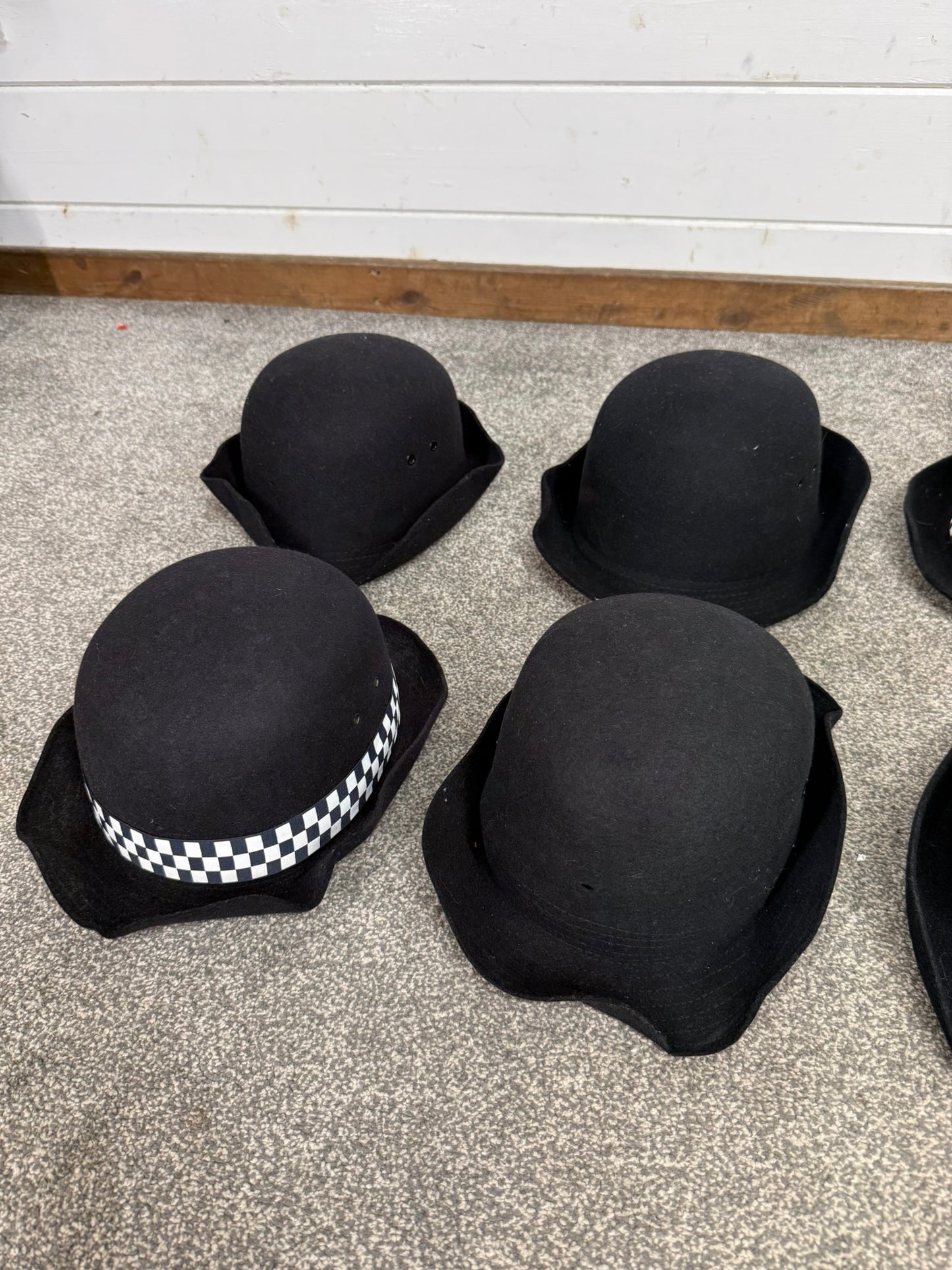 6x Ex Police Bowler Hat Job Lot Fancy Dress Theatre Display