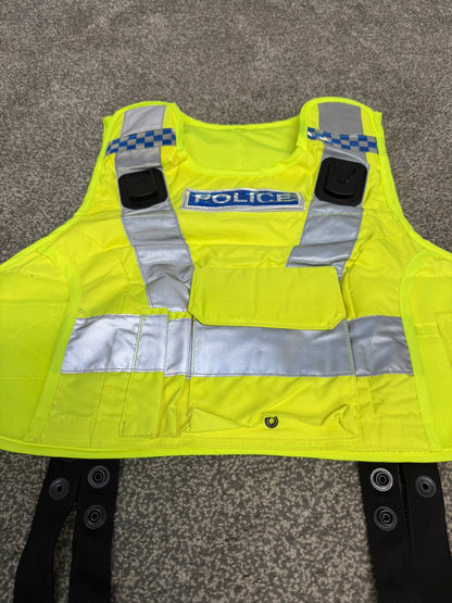 Mehler Ex Police Body Armour Cover BADGED Hi Vis Security TV Film Uniform