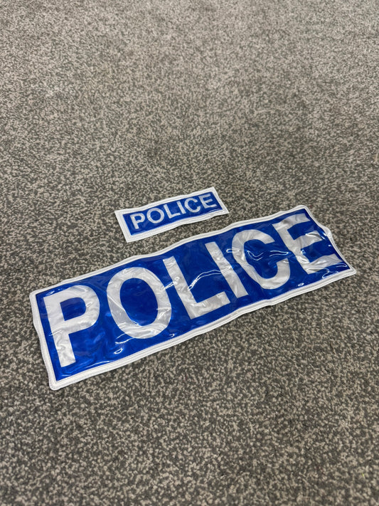 POLICE Hook & Loop Badge Set Film TV Uniform Collector