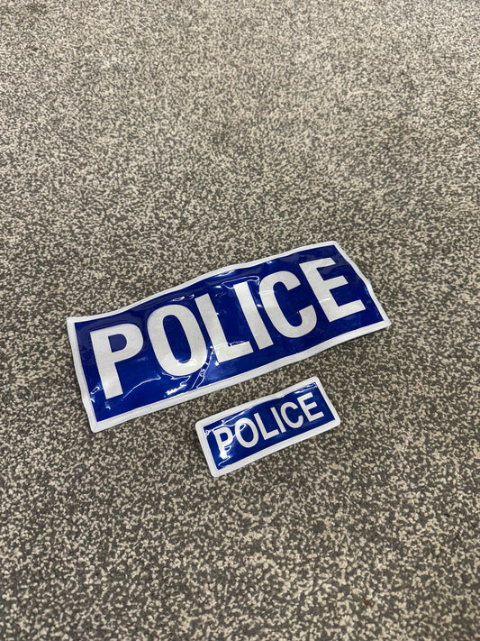 POLICE Hook & Loop Badge Set Film TV Uniform Collector
