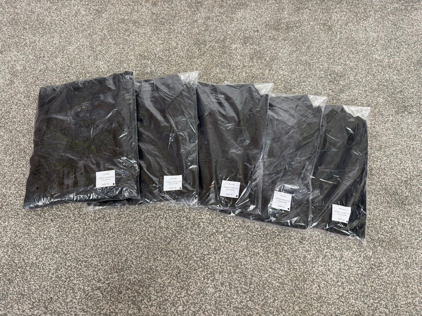 5x Ex Police HUNTER Tactical Nano Kool Black Wicking Polo Shirt Female XL Job Lot Bundle