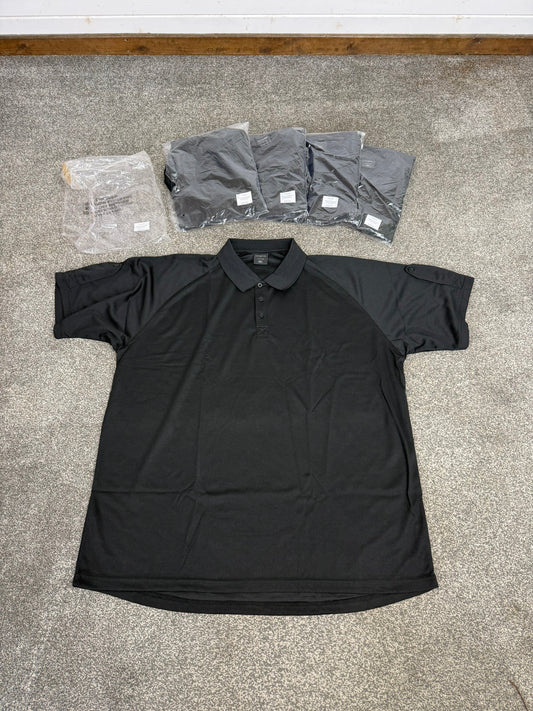5x Ex Police HUNTER Tactical Nano Kool Black Wicking Polo Shirt Men's XXXL Job Lot Bundle