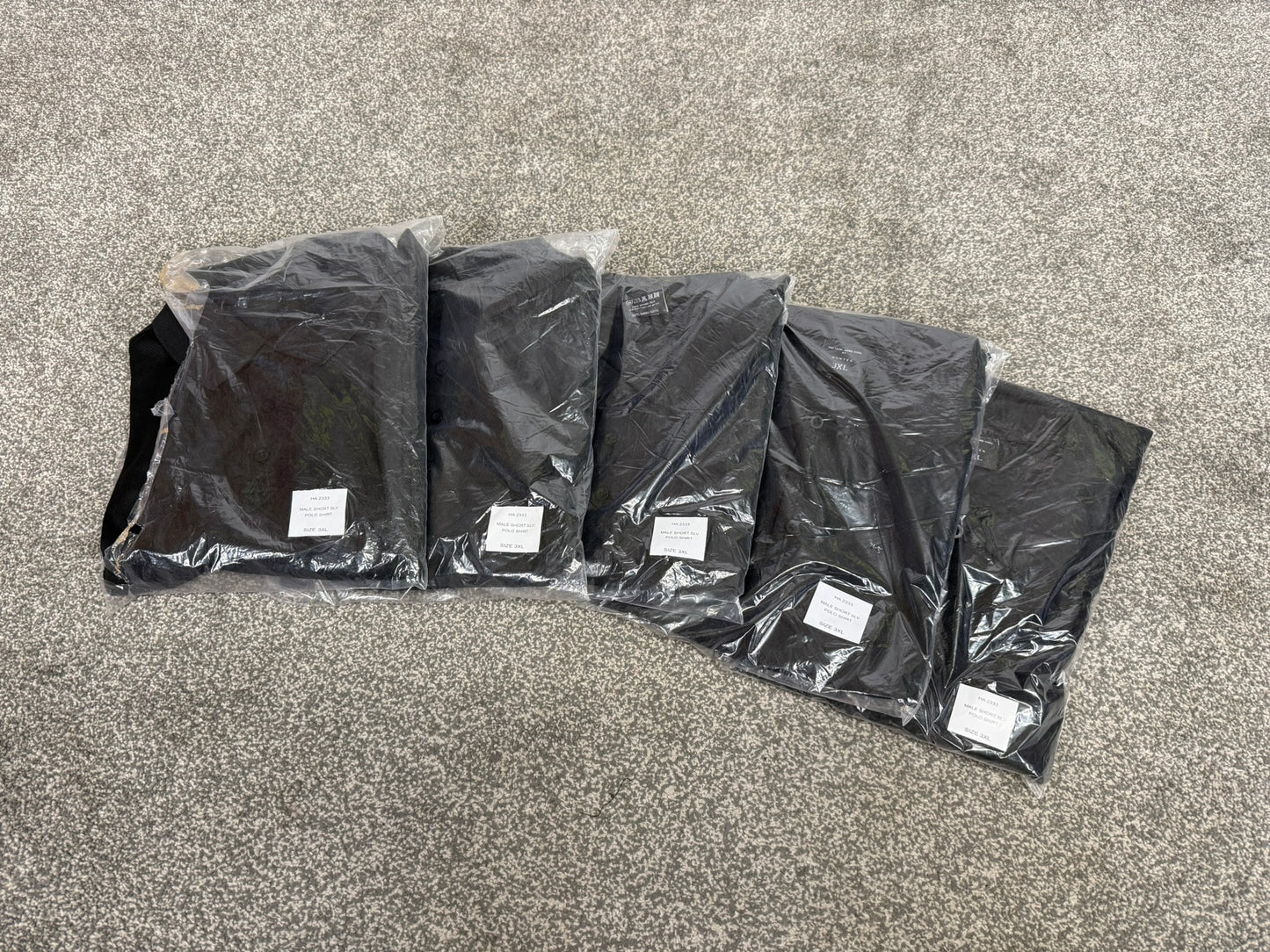 5x Ex Police HUNTER Tactical Nano Kool Black Wicking Polo Shirt Men's XXXL Job Lot Bundle