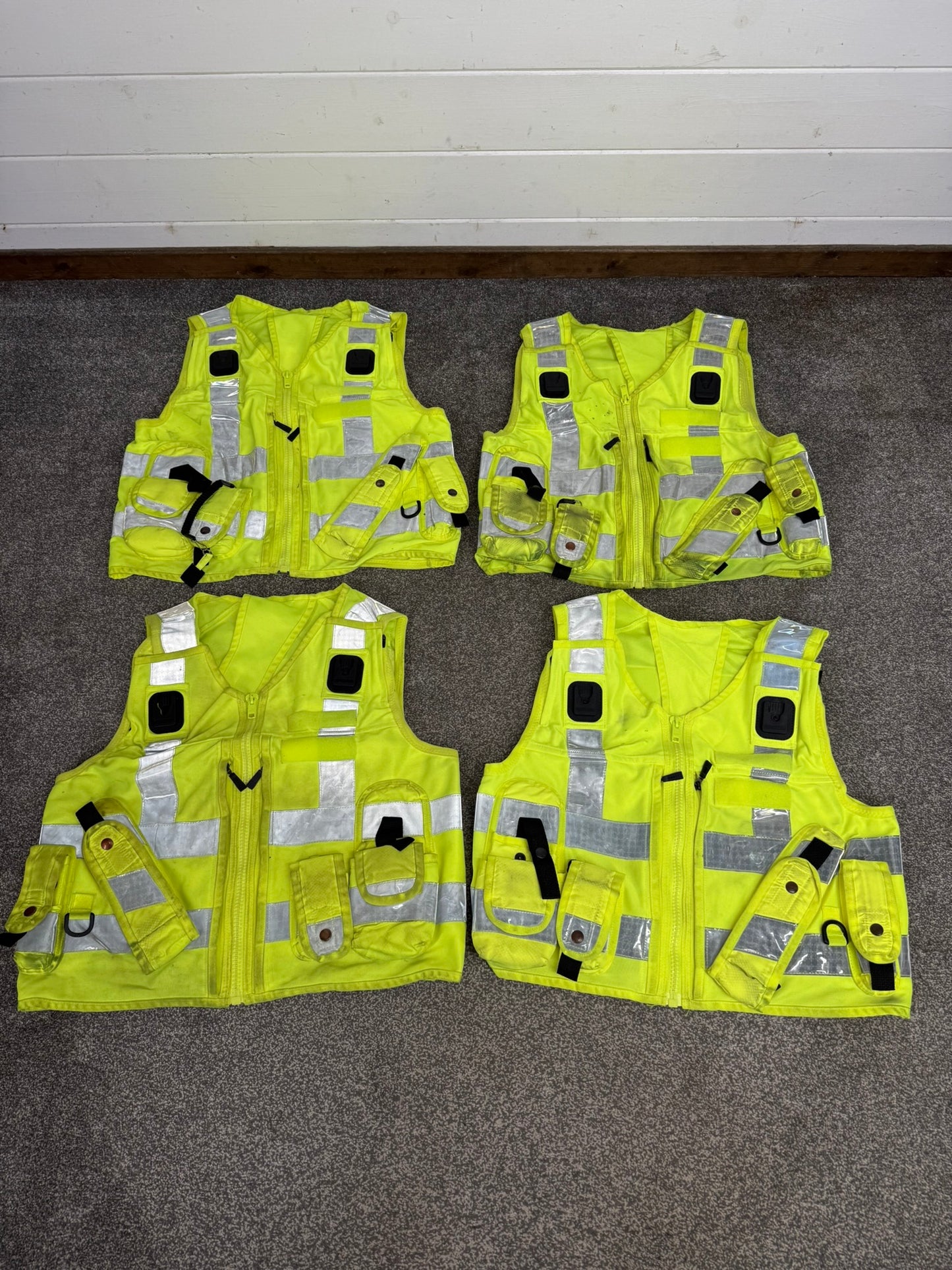 4x Ex Police Utility Tac Vest Job Lot LARGE Security Equipment Patrol Vests