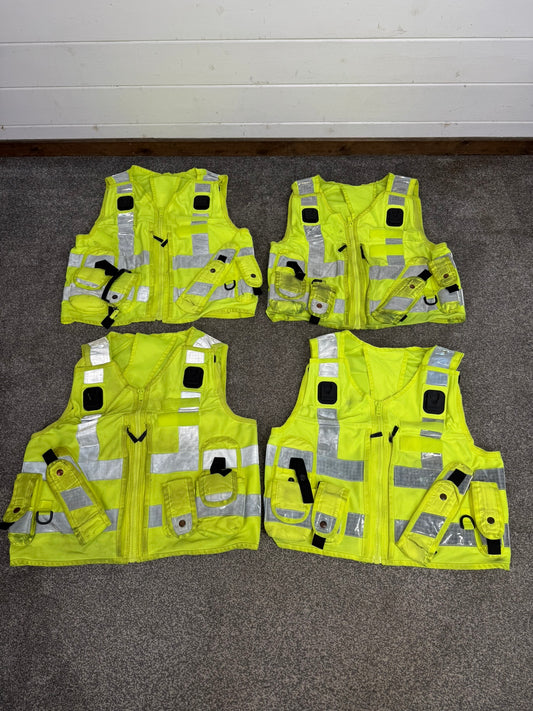 4x Ex Police Utility Tac Vest Job Lot LARGE Security Equipment Patrol Vests