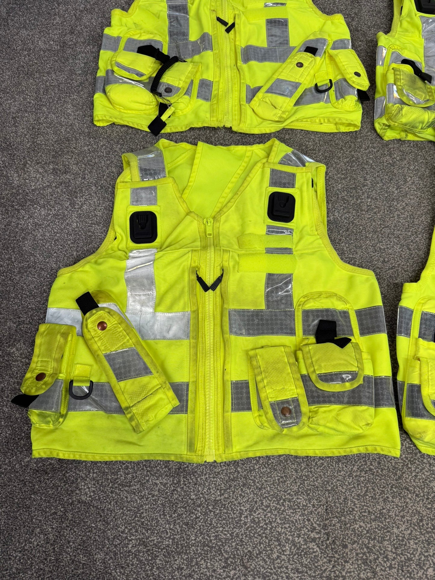 4x Ex Police Utility Tac Vest Job Lot LARGE Security Equipment Patrol Vests