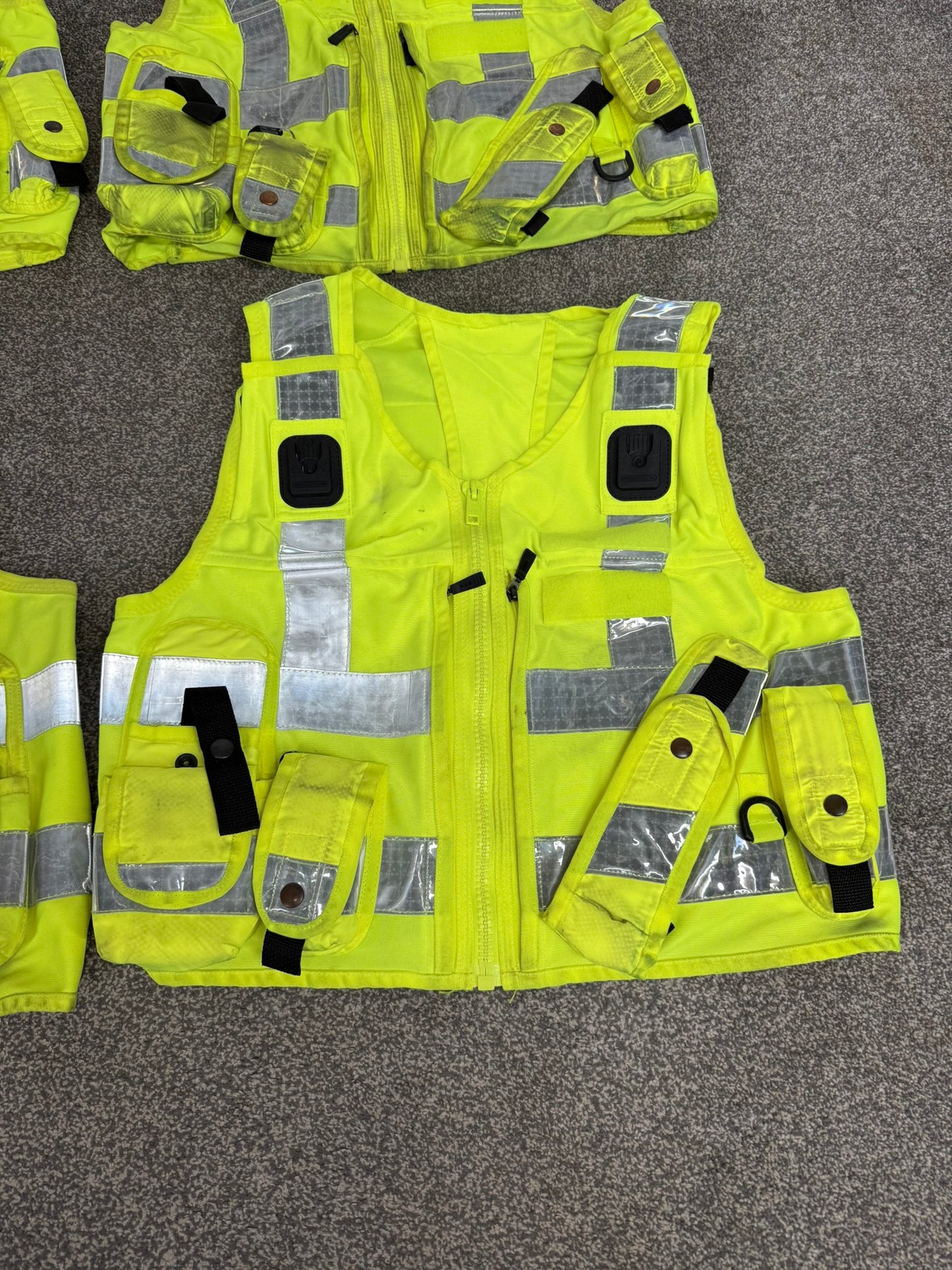 4x Ex Police Utility Tac Vest Job Lot LARGE Security Equipment Patrol Vests