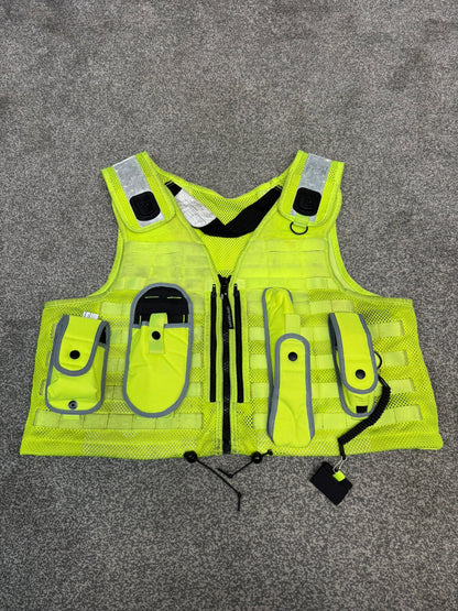 Ex Police Safariland Hi-Vis MOLLE Vest & Pouches Utility Tactical Security Vest XXL