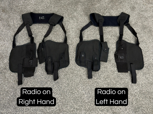 Ex Police Covert Shoulder Harness Security Close Protection Radio Cuff Baton CS Pouch